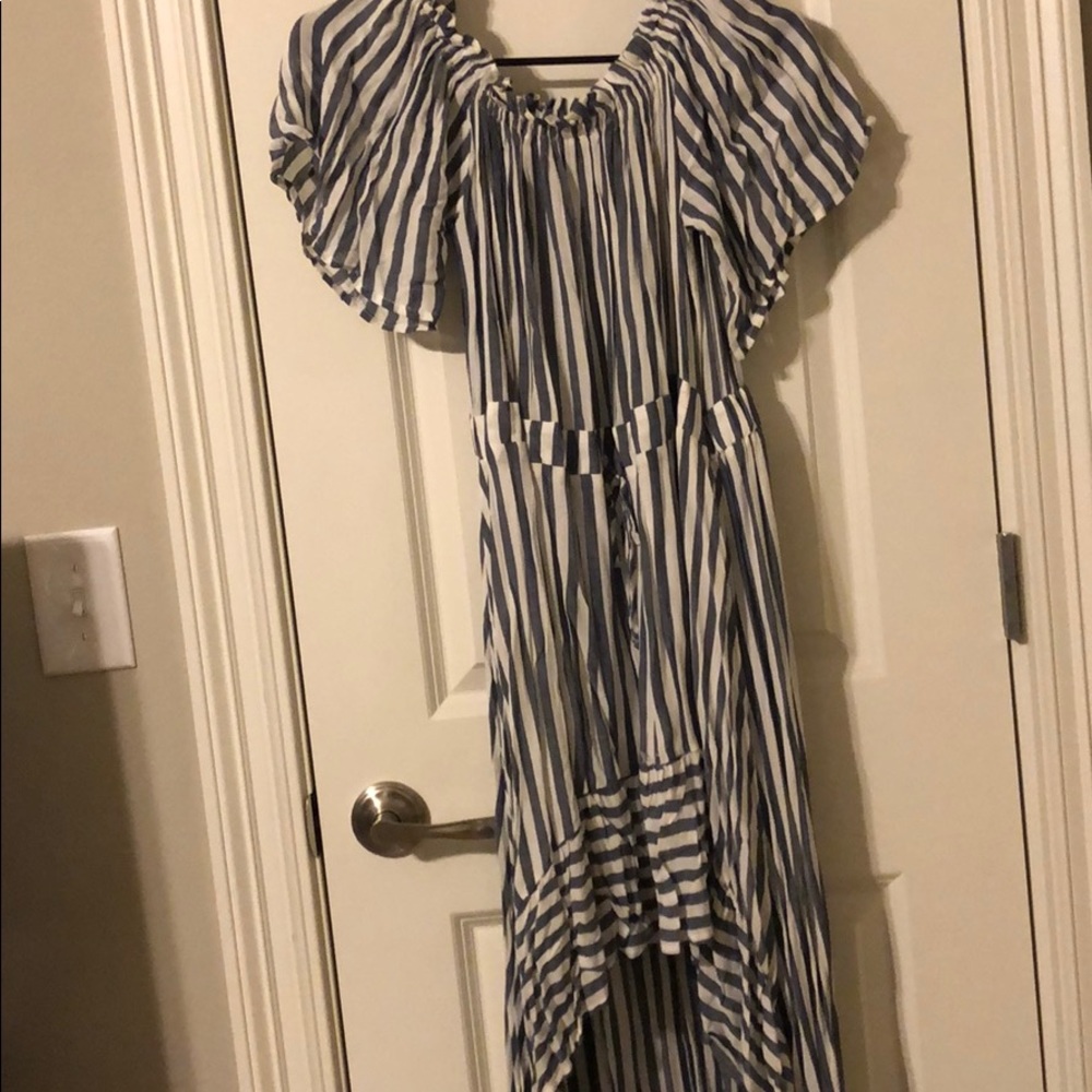 Off shoulder hi low dress